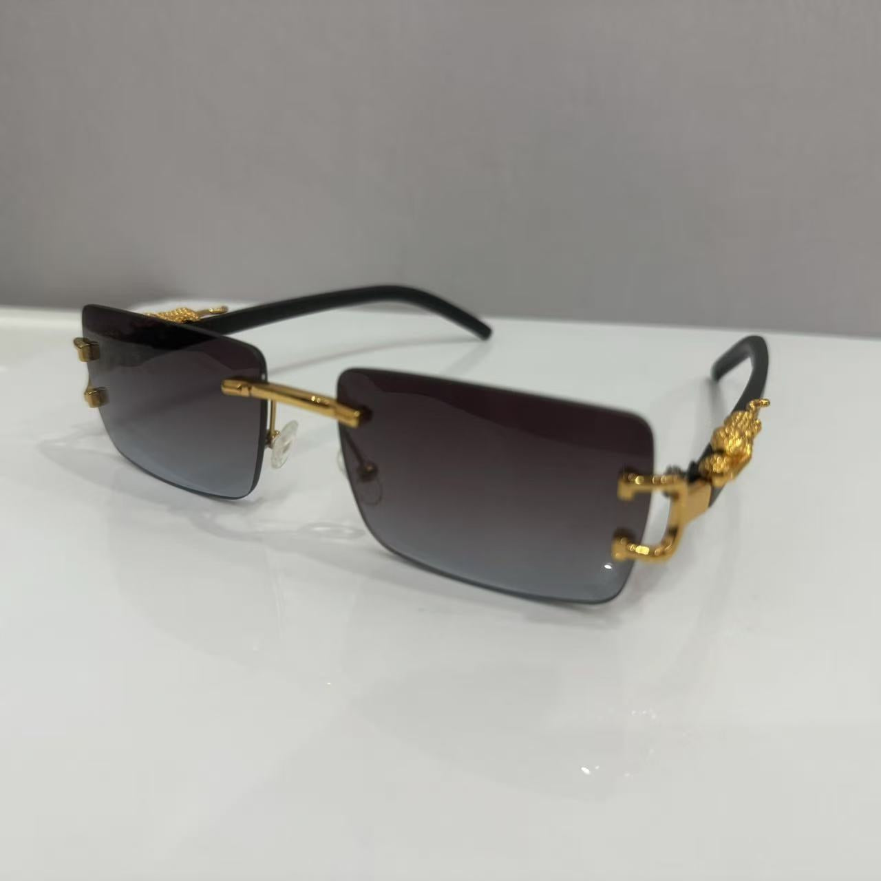 Trendy Unframed Cheetah Print Sunglasses for Men and Women