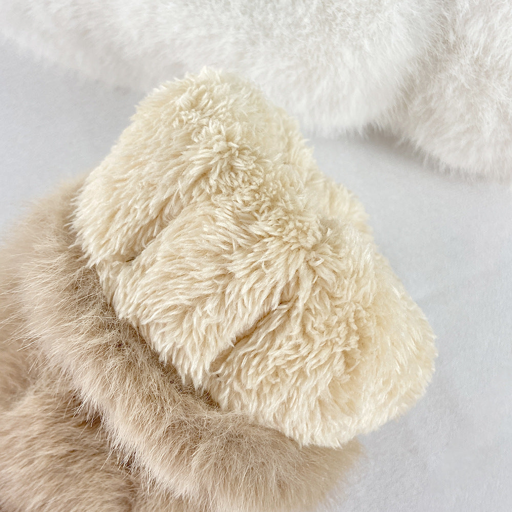 Simple Winter Thick Fuzzy Plush Thermal Gloves