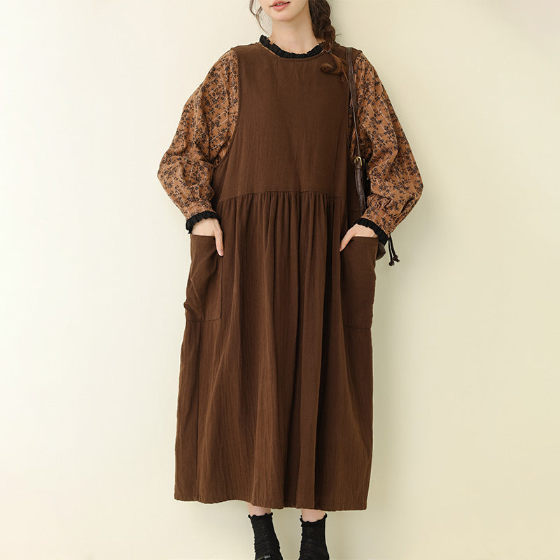 Retro A-Line Sleeveless Vest Dress in Solid Colors