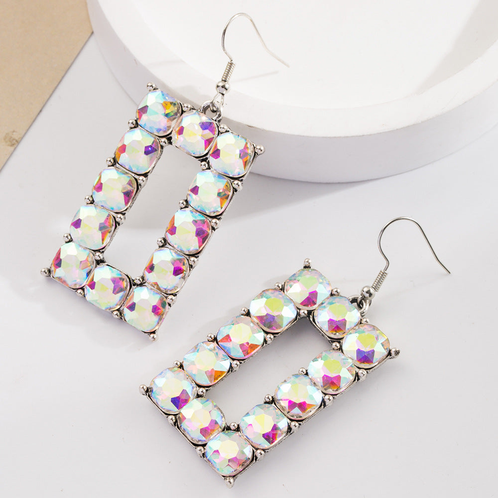 Bohemian Style Geometric Earrings With Pearls and Turquoise
