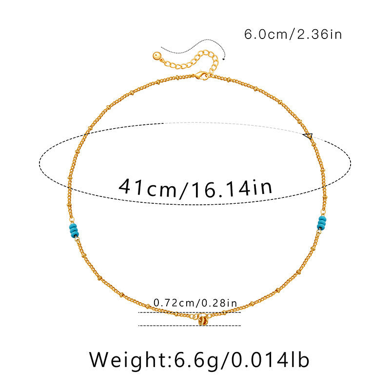 Simple Beaded Chain Necklace