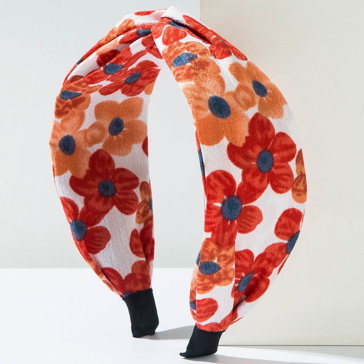 Floral Print Wide Band Fabric Headband for Women Stylish Casual Accessory