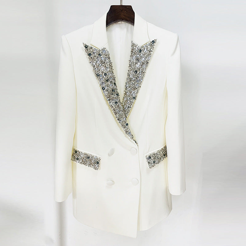 Handcrafted Elegant Long Blazer Jacket