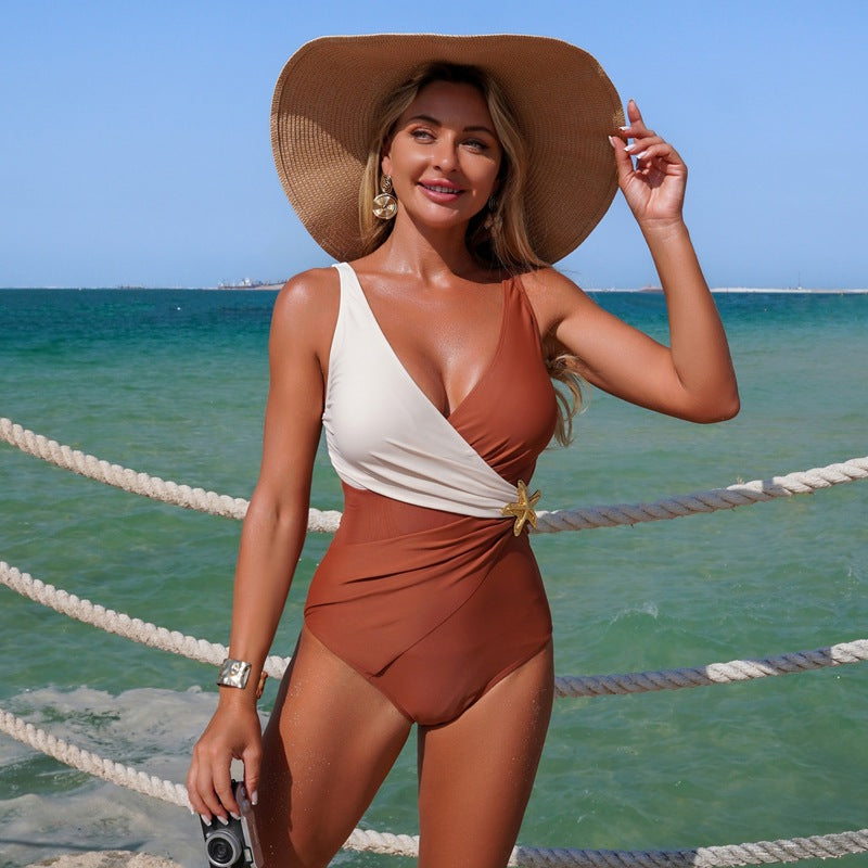 Women’S One-Piece Swimsuit With Mesh Detail