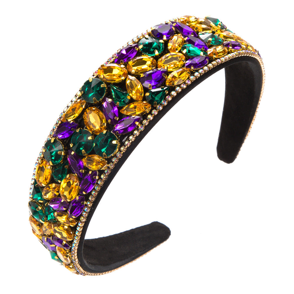 Fashionable Baroque Headband With Rhinestones For Women