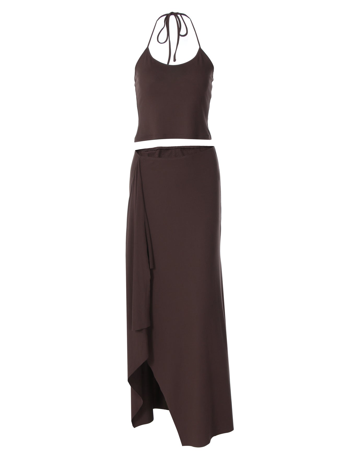 Summer Casual Sleeveless Maxi Dress Set with Unique Design