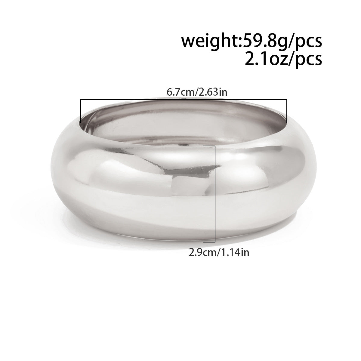 Trendy Clear Acrylic Wide Cuff Bracelet Irregular Geometric Design