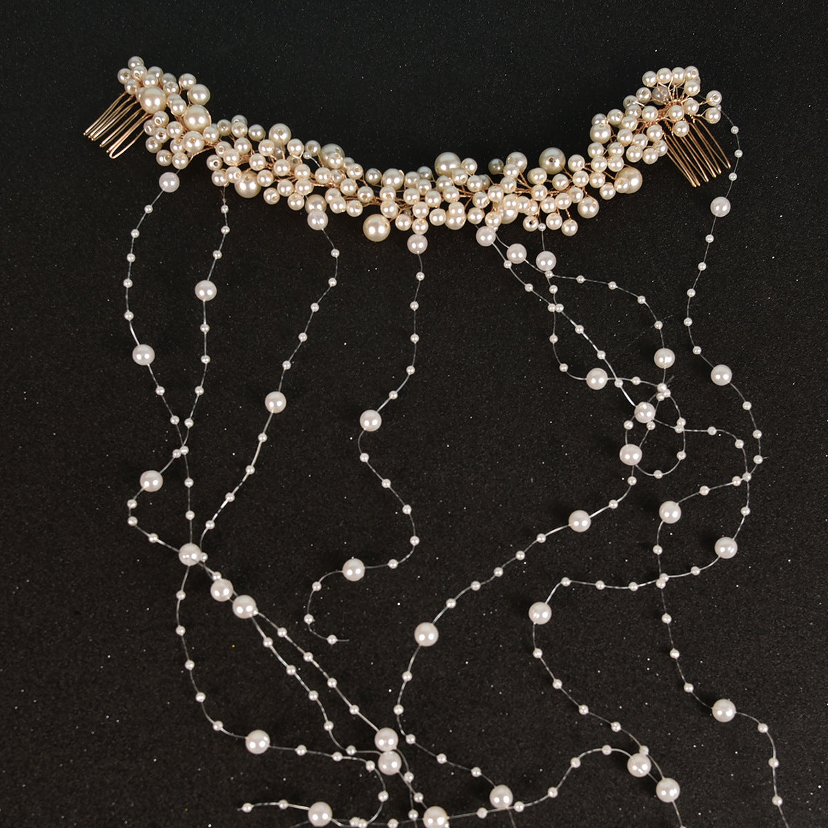 Handmade Pearl Tassel Hair Comb Wedding Accessories