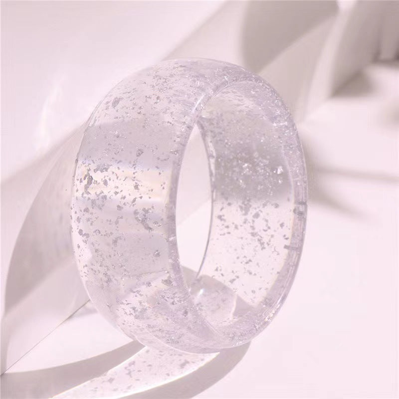 Round Wide Acrylic Layered Bracelets