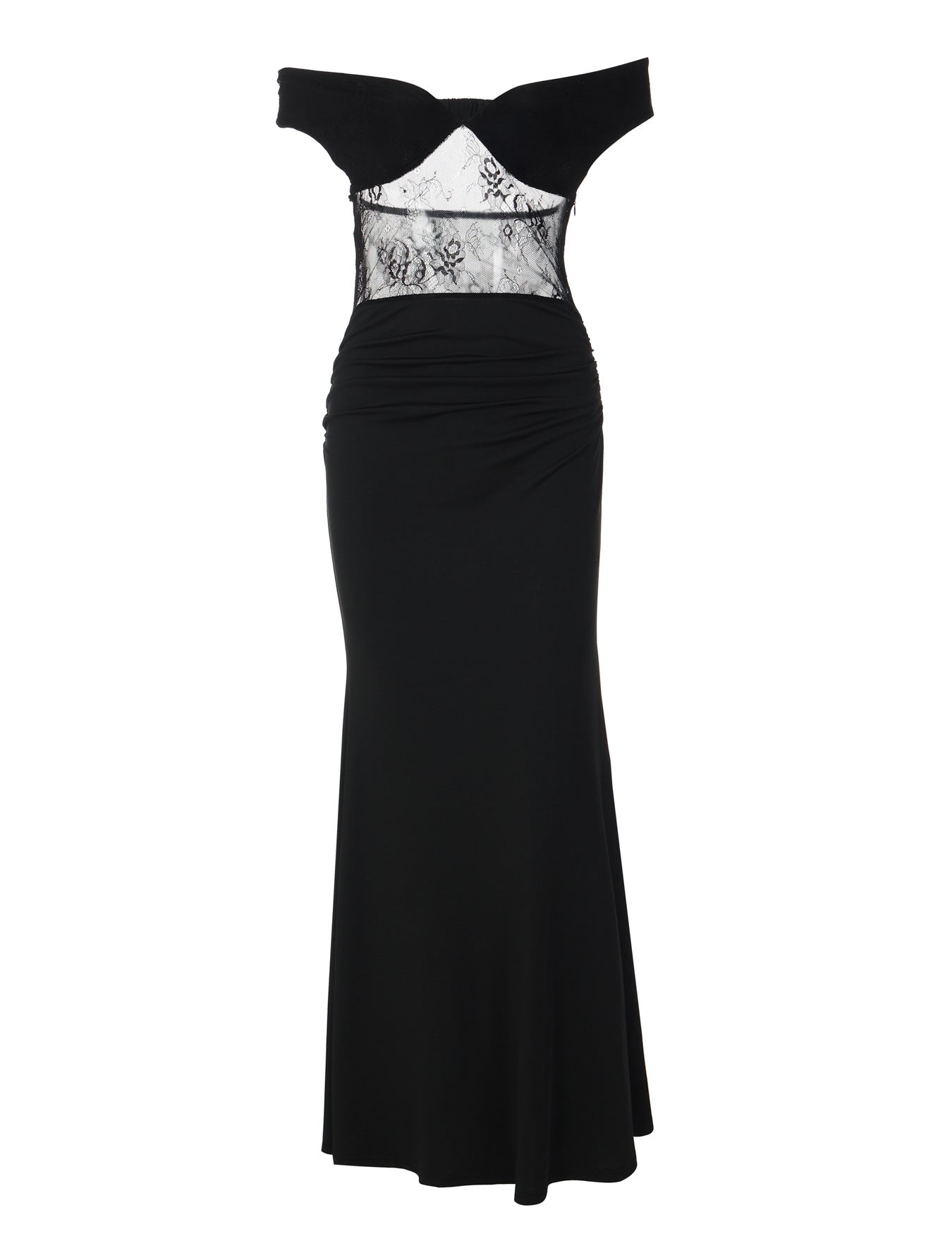Elegant Black Lace Backless Bodycon Dress