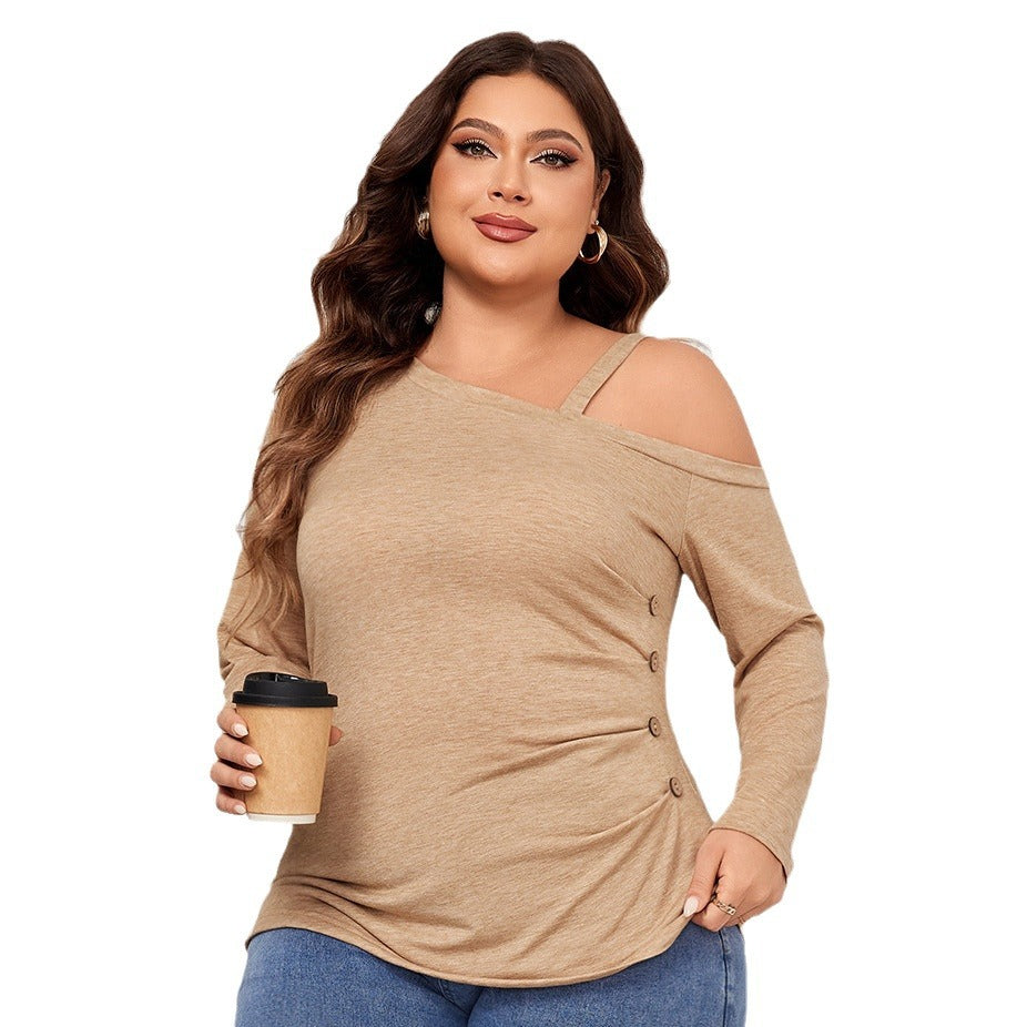 Plus Size Knitted Asymmetrical Tank Top Elegant Casual Pullover