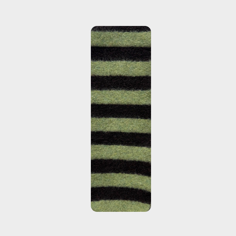 Striped Knitted Wool Blend Scarf For Women - Soft Color Block Winter Accessory