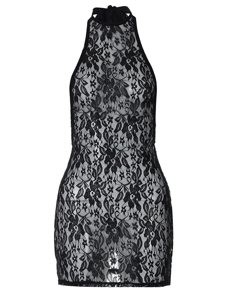 Sexy Lace Backless Bodycon Dress for Nightclub