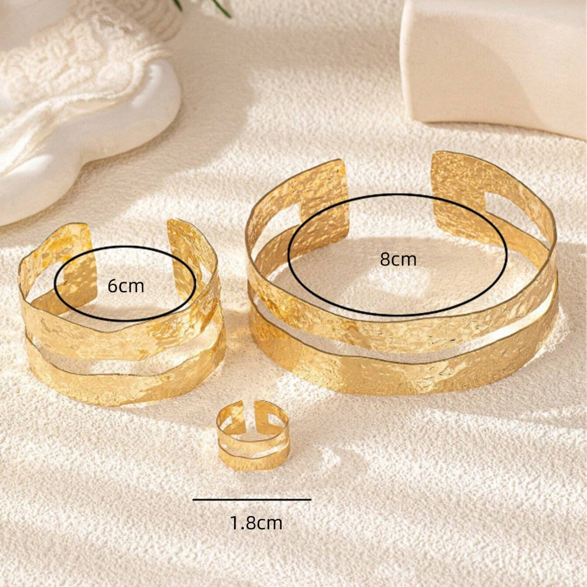 Irregular Simple Bracelet Set Arm Cuff