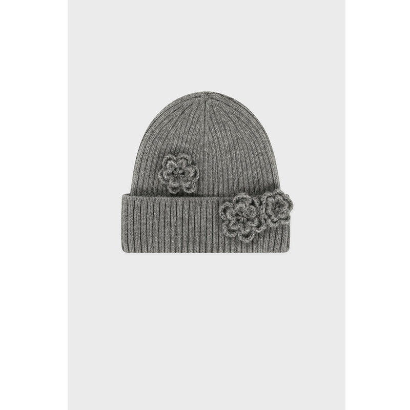 Girls' Handmade Crochet Solid Color Knit Hat