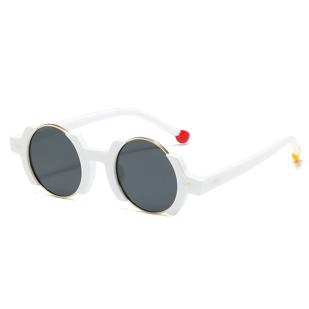 Trendy Round Sunglasses Hip Hop Style UV400 Protection
