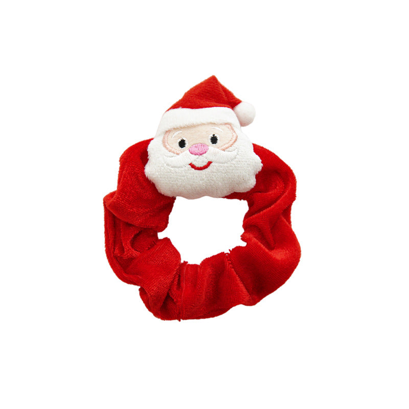 Cute Christmas Theme Plush Soft Hair Tie