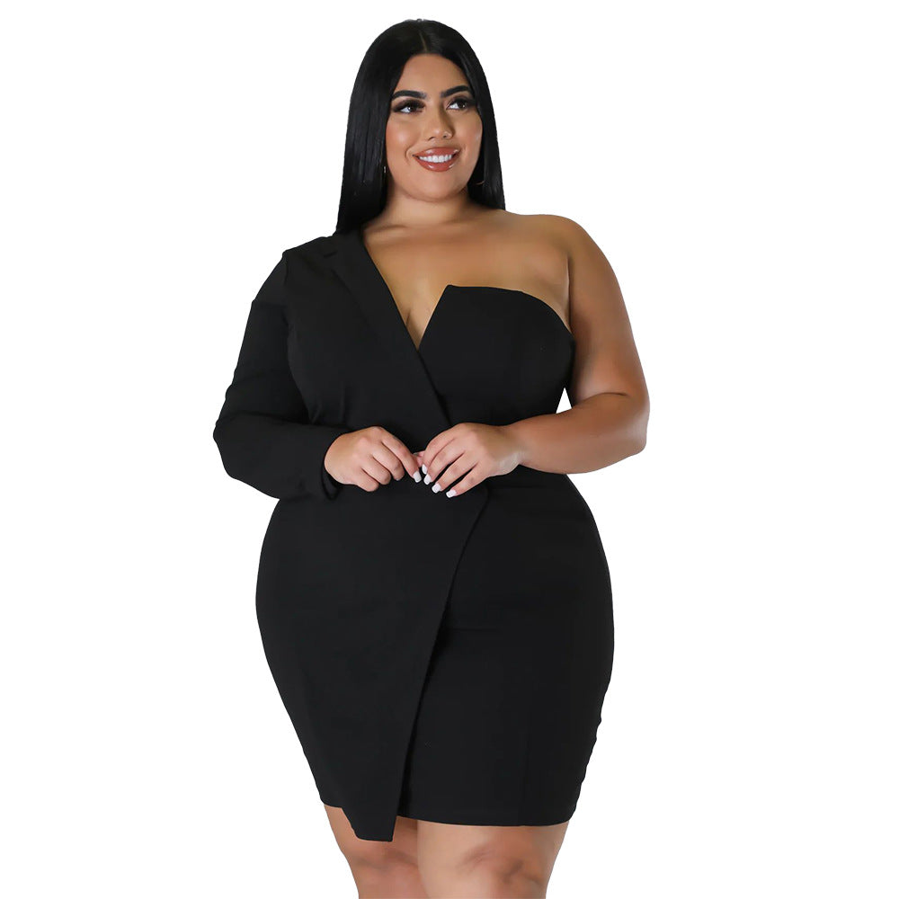 Stylish Sexy Bodycon Dress With Off-Shoulder Long Sleeves