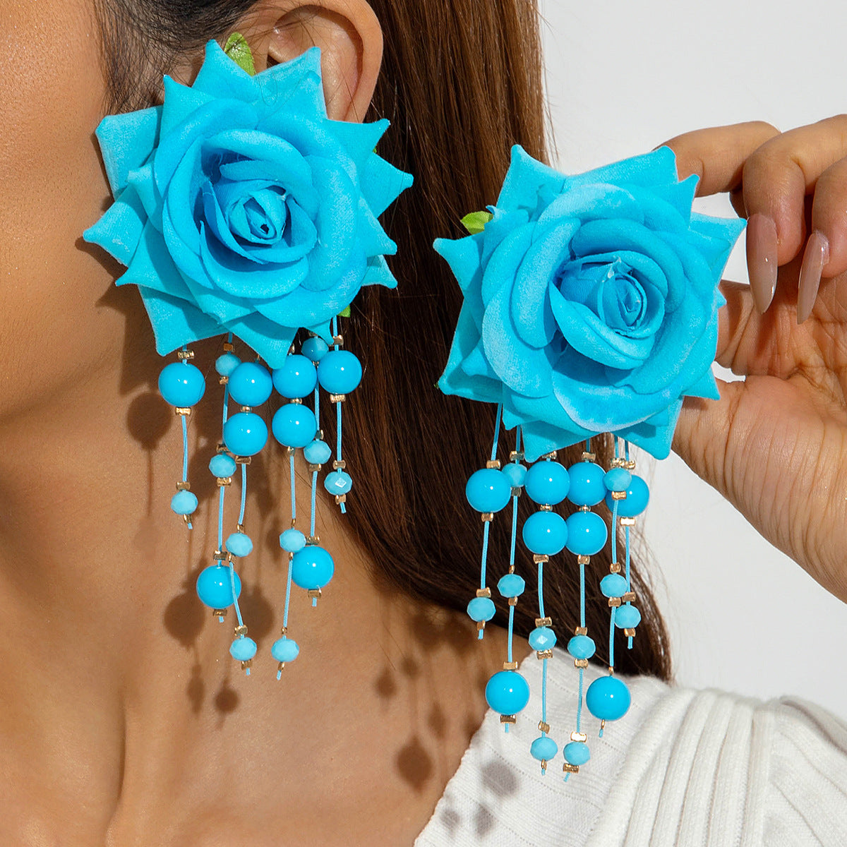 Colorful Butterfly Earrings Floral Design Acrylic Sweet Style