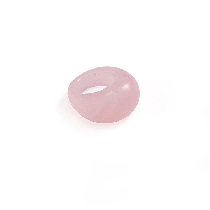 Simple Natural Stone Single Ring