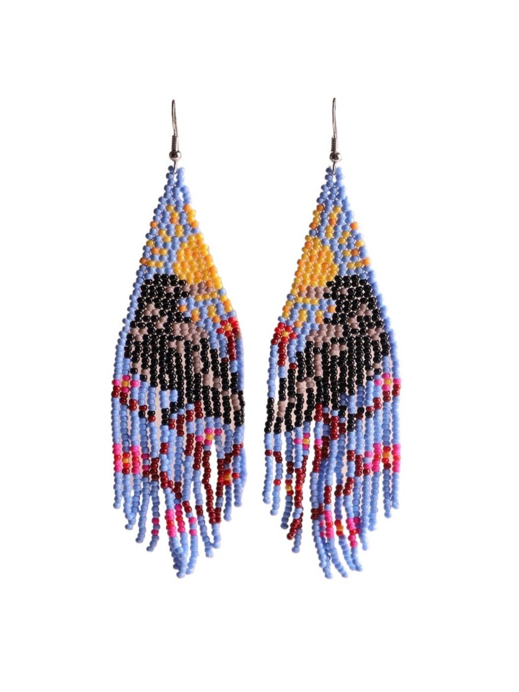 Earwish - Boho Beaded Tassel Earrings - Colorful & Unique