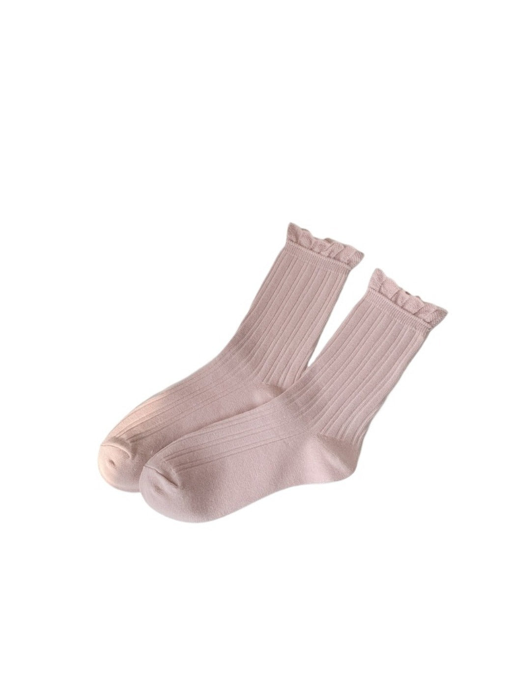 Rufia - Simple Pure Trim Mid-Calf Capsule Socks for Women