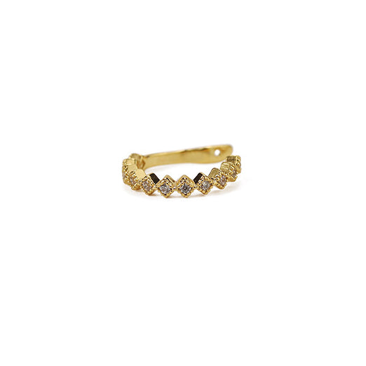 Geometric Diamond Ear Bone Clip Earring
