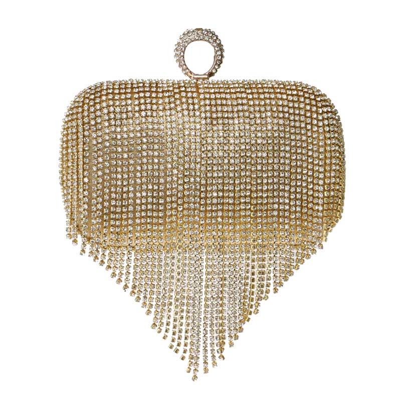 Rhinestone Tasseled Party Handbag