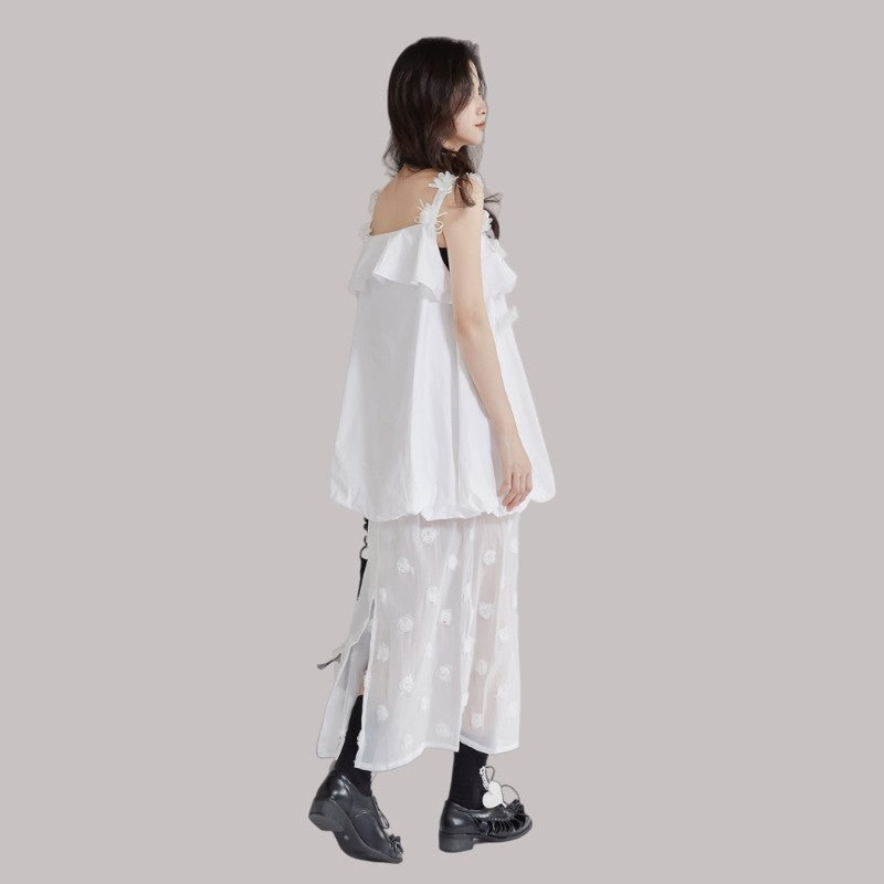 Slip Lantern Sleeve Dress