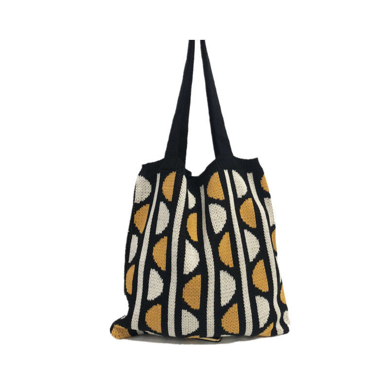 Crochet Tote Bag Cute Simple Shoulder Bag