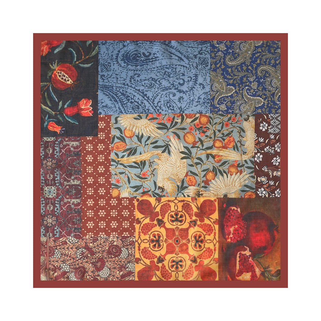 Scarvii - 27.5" Boho Paisley Print Scarf - Vintage & Light