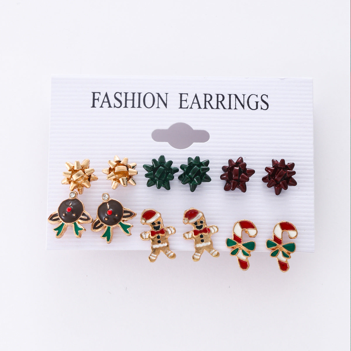 Christmas Zinc Alloy Snowflake Bell Earrings