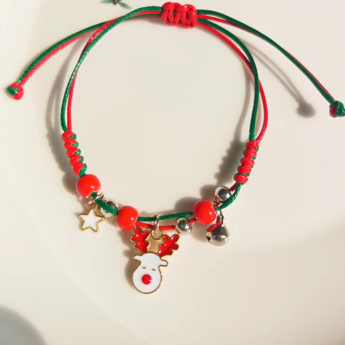 Christmas Woven Alloy Bracelet With Cartoon Style