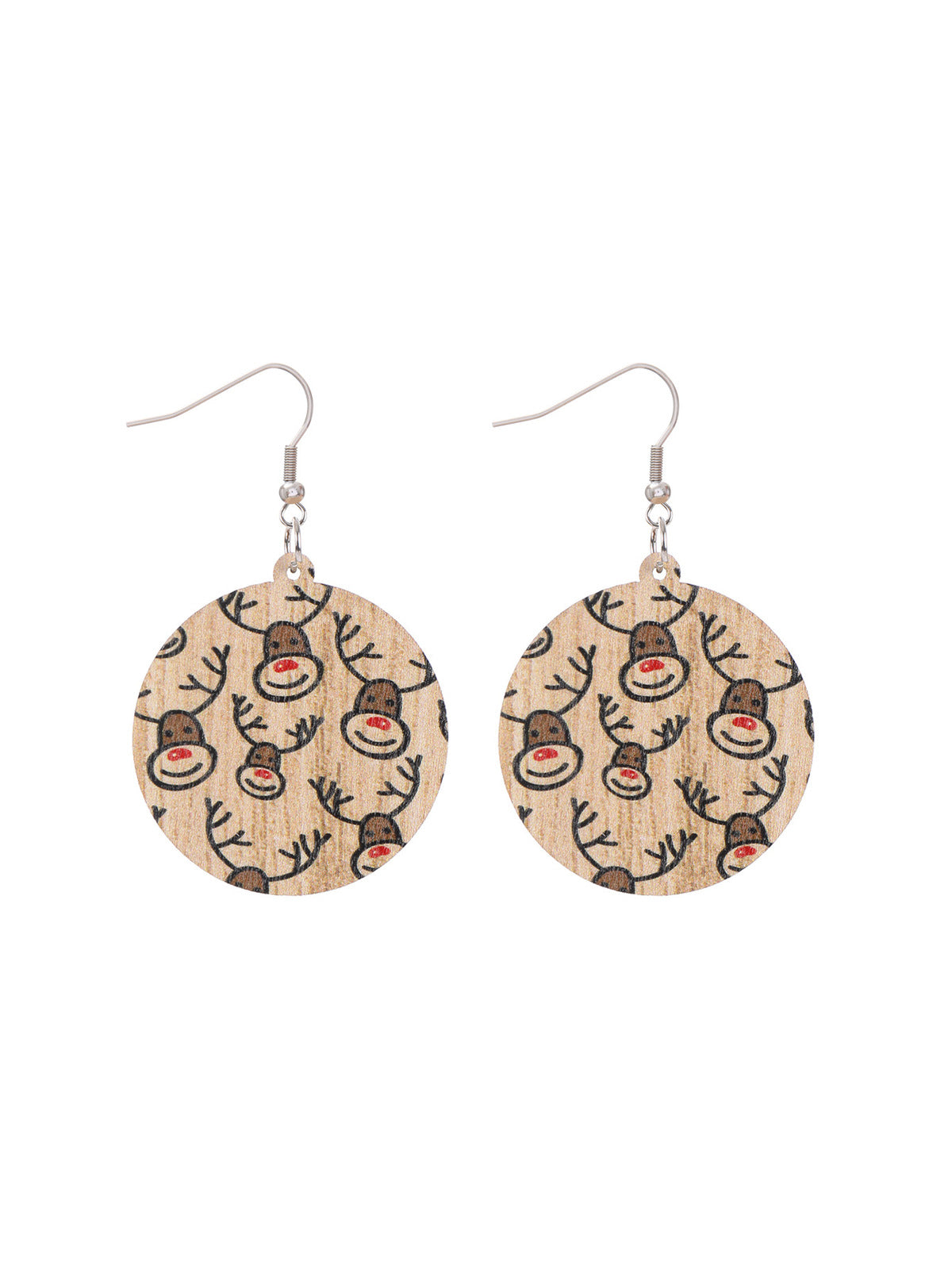 Christmas Wooden Earrings Snowman And Tree Style