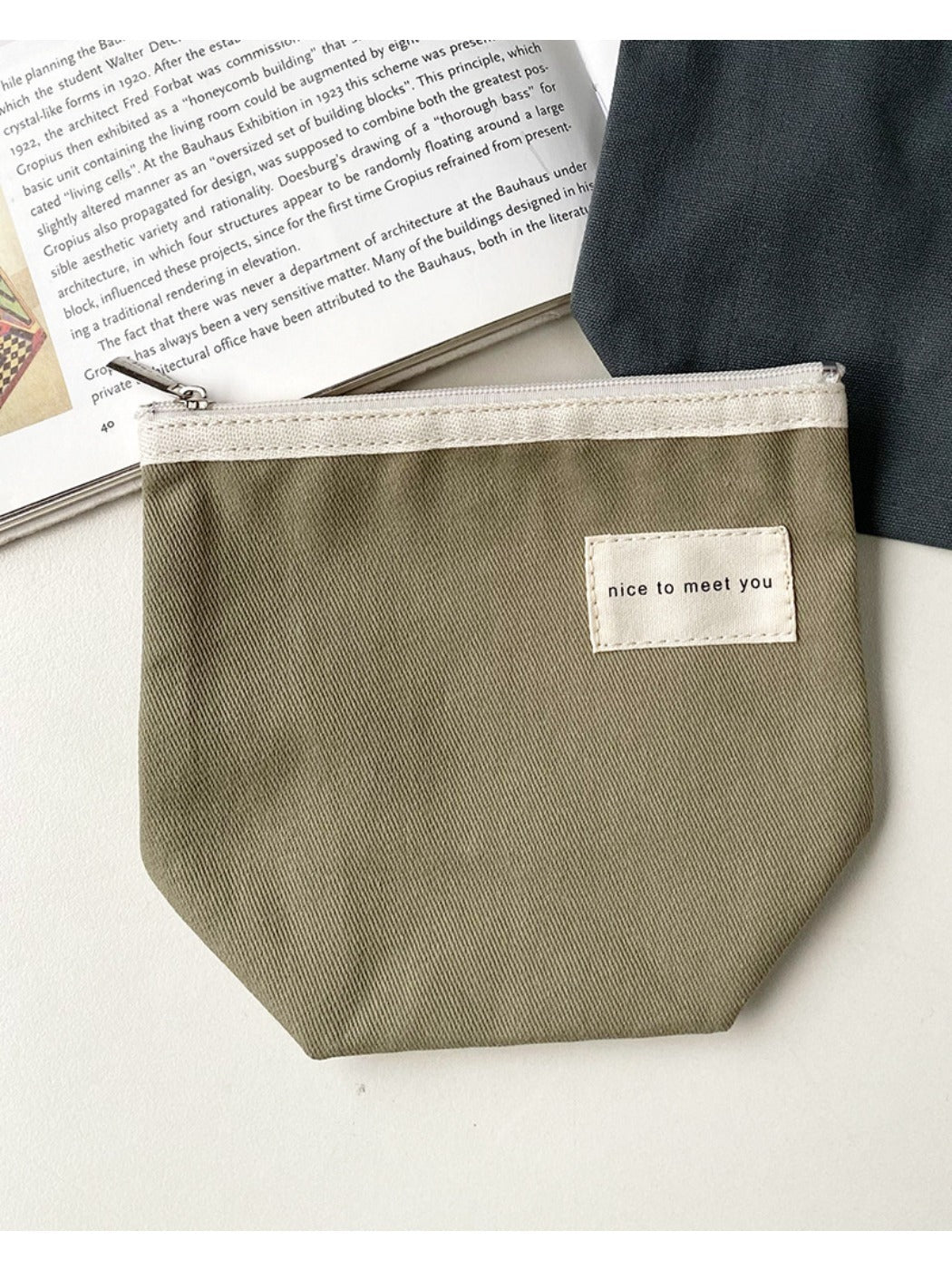Cosbai - Minimalist Small Canvas Cardholder Pouch & Coin Purse