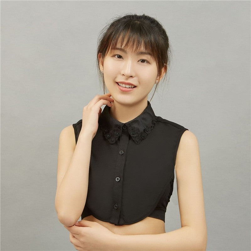 Diamond Studded Detachable Shirt Collar