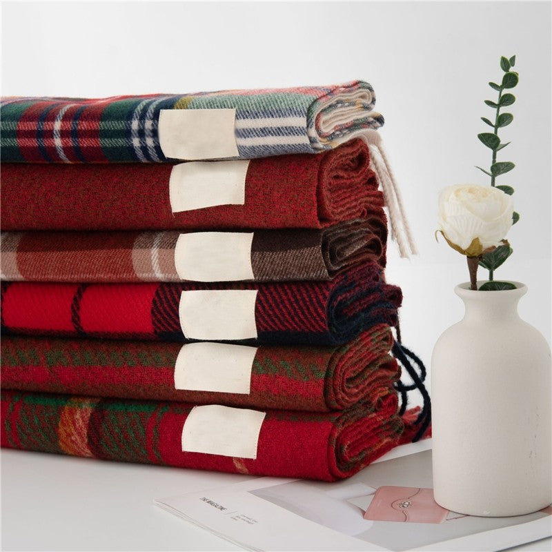 Warm Classic Christmas Festival Winter Shawl Scarves