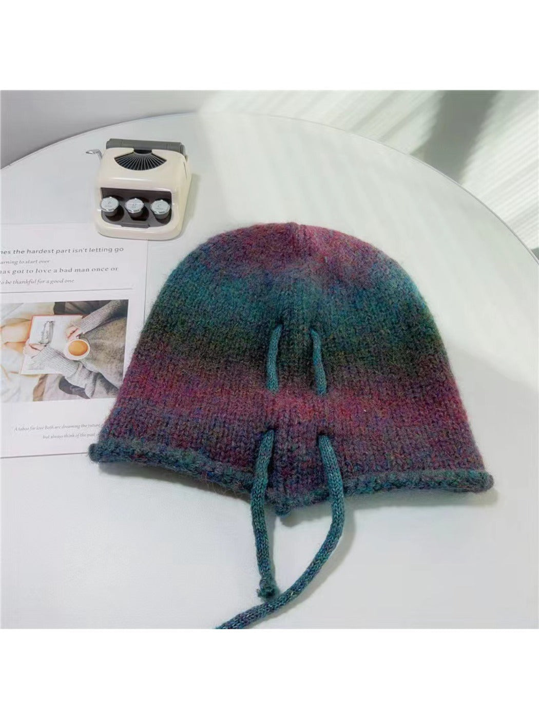 Haila - Gradient Color Adjustable Slouch Knitted Beanie