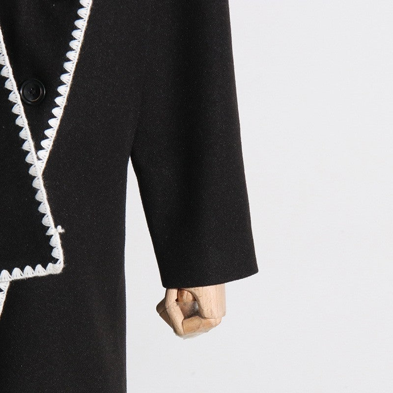Long Sleeve Single Breasted Irregular Casual Loose Cape Outerwear