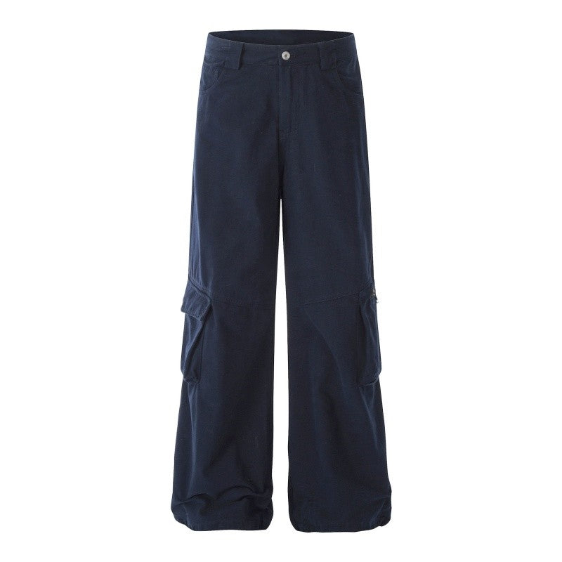 Straight Leg Cargo Pants Unisex Basic Style