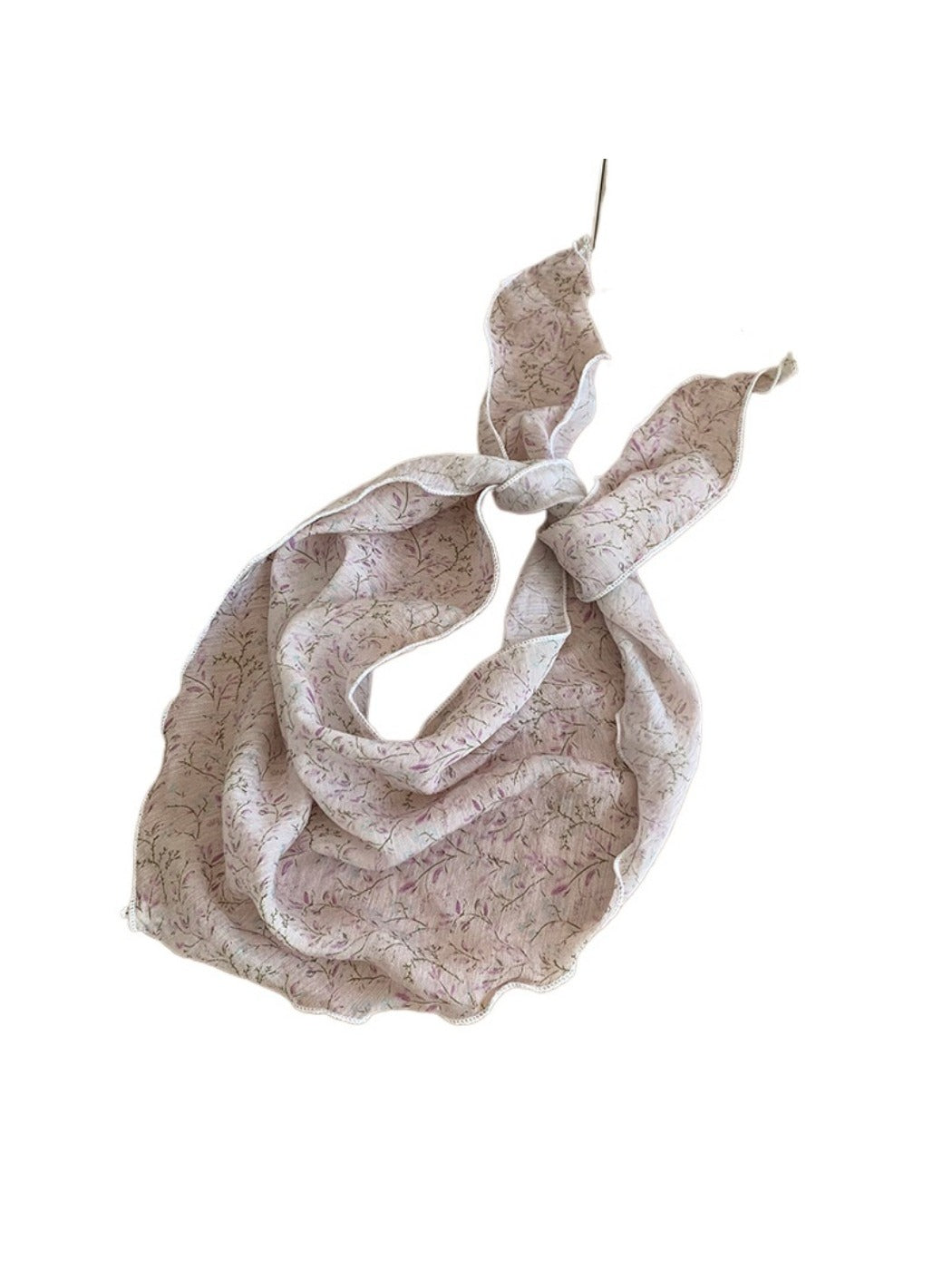 Scarvii - Fresh Style Floral Printed Triangle Scarf - Light & Airy