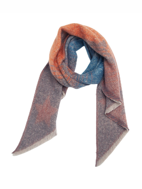 Fringed Keep Warm Plaid Shawl&Scarf
