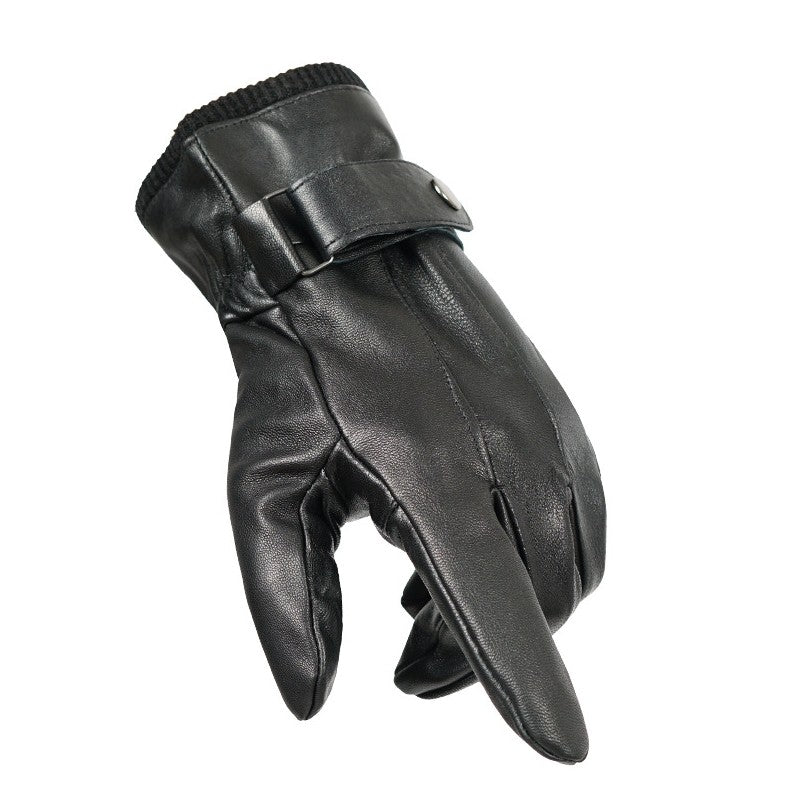 Men's Patchwork Leather Gloves