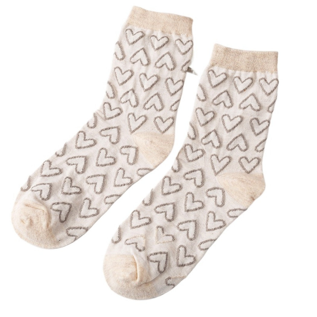 Rufia - Women's Vintage Mid-Calf Quarter Socks - Classsic & Delicate