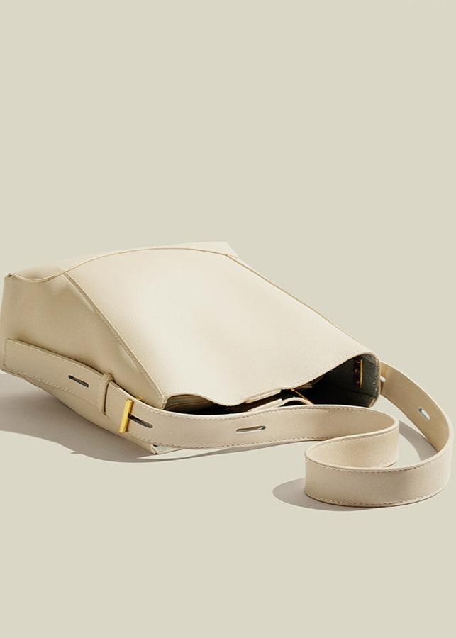 Commuter Bucket Bag Genuine Leather Minimalist Design