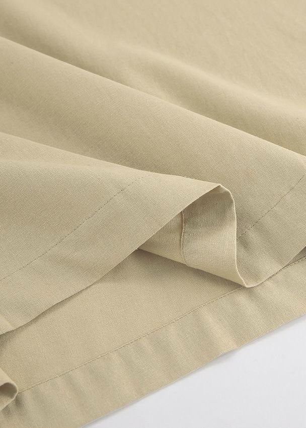 Backless Halter Maxi Dress Cotton Linen Blend