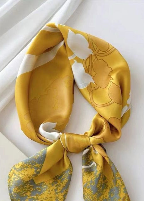 Square Satin Scarf Bold Floral Print
