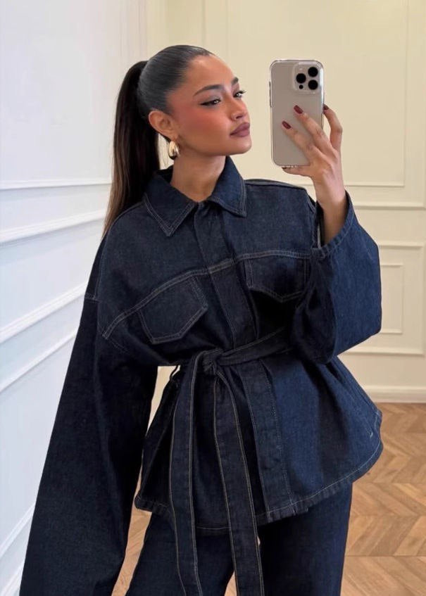 Denim Set Heavyweight Structured Jacket and Pants