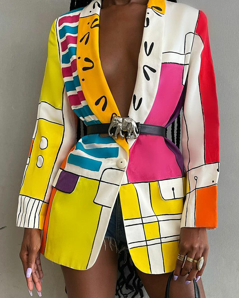 Lora Abstract Blazer