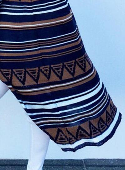 Women S Geometric Print Long Sleeve Cardigan Coat